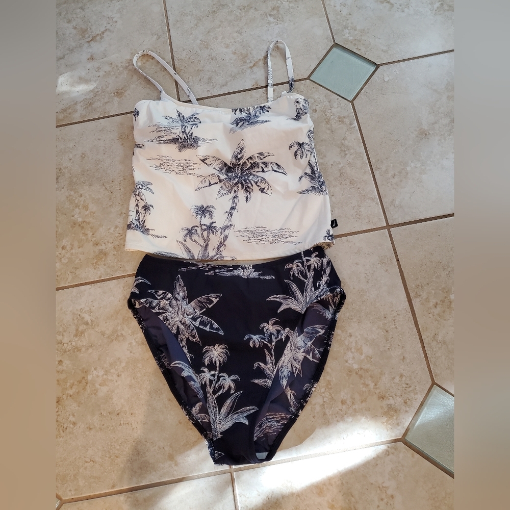 Tropical Print Tankini Set